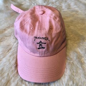 Pink Embroidered Trasher Hat